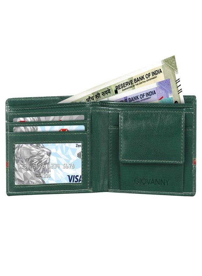 GIOVANNY Faux Leather Green Wallet for Men | GVN-GRNCHLIN - Image 5